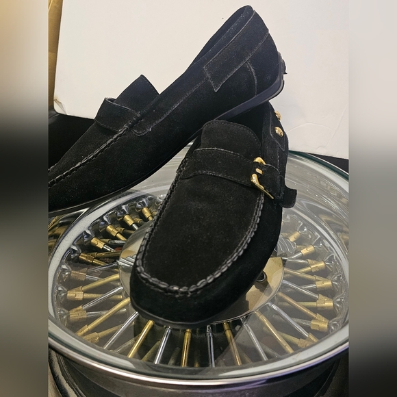 Louis Vuitton Black Suede Loafers - Picture 1 of 11